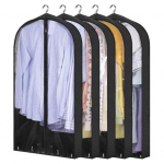 1/5 vnt drabužių mai&scaron;elis, atsparus dulkėms, vandeniui atsparus, kvėpuojantis skaidrus užtrauktukas, PVC spinta Kabantis verslo kostiumas, paltas, paltas, apsaugantis nuo dulkių S 1pc