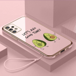 Prabangus padengtas TPU telefono dėklas su dirželiu, skirtas Samsung Galaxy A04 A05s A13 A14 A24 A54 A34 Note20 S23 Ultra dėklai A38 Delicious Avocado Cover Samsung Galaxy A52 5G