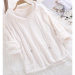 Rudenį ir žiemą populiari vienspalvė pliu&scaron;inė pižama ilgomis rankovėmis su gobtuvu M tamsiai rausva spalva