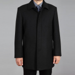 Vyri&scaron;kas vilnonis paltas rudeninis žieminis vilnonis paltas vilnonis striukė Vyri&scaron;kas žirnio paltas plius dydis 7XL 3XL juoda