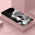 Prabangus padengtas TPU telefono dėklas su dirželiu, skirtas Xiaomi Poco F1 F3 F4 F5 M3 M4 M5 X3 X4 X5 PRO 11 Lite 11T 12T 13T dėklai A41 Cool cat Black Design Art Xiaomi Poco F1