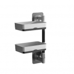 2/3/4 vnt. Sieninė vonios muilo indas su siurbimo taurele 2/3/4 sluoksnių muilo strypų laikiklis Montuojamas be smūgio, pasukamas muilo i&scaron;leidimo laikiklis A pilka