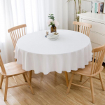 Didelė apvali staltiesė vienspalvė valgomojo stalo staltiesė 200cm