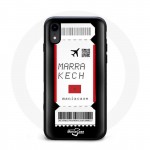 Coque iphone XR billet d'avion marrakech