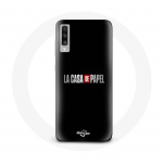 Coque Samsung Galaxy A70 La casa de papel logo Fond Noir