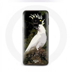 Coque pour samsung galaxy S9 plus Cacatoes Perroquets Blanc sur l'arbre
