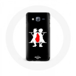 Coque pour Samsung Galaxy Grand Prime Hunter x Hunter Manga Logo Fond Noir