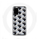Coque pour Samsung Galaxy S11 Plus Fond de coeurs noirs