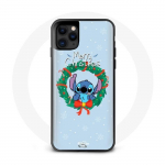 Coque pour Iphone 11 Pro Max Stitch neige joyeux No&euml;l bleu