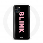 Coque pour Iphone 13 Pro Blink Fandom Blackpink Logo Rose Fond Noir juoda