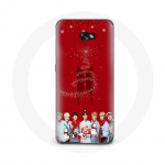 Coque pour Samsung Galaxy A5 BTS Bangtan Gar&ccedil;ons Fond Rouge Cadeau de No&euml;l 2023