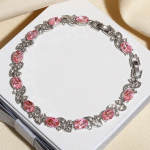 Blizganti Kalnų kri&scaron;tolinė grandinėlė apyrankė moterims Merginoms Eleganti&scaron;kas mados vakarėlis Vestuvių sužadėtuvės Vestuvių papuo&scaron;alai jubiliejaus proga