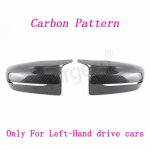 2x Carbon Fiber Style Black Rearview Side Mirror cover Caps for BMW 3 4 5 7 8 I3 Series G11 G12 G15 G16 G30 G31 G38 G20 G21 G28 Carbon Pattern-2pcs
