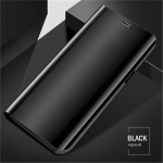 Skaidrus veidrodinis apverčiamas odinis veidrodinis telefono dėklas, skirtas Xiaomi Redmi Note 13 Note13 Pro Plus 13C K70E Poco X6 Pro 5G 4G smūgiams atsparus stovo laikiklis Visas dangtis For Redmi Note 13 4G