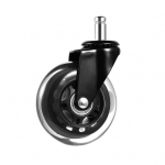 Sunkios apkrovos biuro kėdžių ratukai Tylūs kėdžių ratukai Sklandžiai besisukančių grindų apsauga, pasukami PU ratukai, skirti bendradarbiauti A