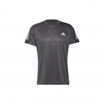 Adidas Own The Run Treninginiai Bėgimo Mar&scaron;kinėliai Trumpomis Rankovėmis Vyri&scaron;ki Vir&scaron;utiniai Drabužiai Tamsiai Pilki H34487 XS