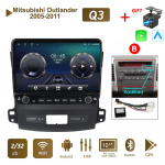 Android automobilio radijas, skirtas Mitsubishi Outlander 2005-2011 su mygtuko rankenėle 10 colių daugialypės terpės grotuvo navigacija GPS Carplay 2+32GB B