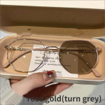 Prabangūs madingi fotochrominiai trumparegystės akiniai lauko spalvos keičiantys akiniai nuo saulės Unisex madingi minuso receptiniai akiniai su dioptrija -1.5