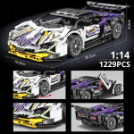 MOC 1:14 miesto greitaeigių automobilių prabangių automobilių lenktynių transporto priemonės su &bdquo;Super Racers&ldquo; statybiniais blokais, automobilių plytomis, žaislais vaikams, dovana No Box