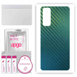 apgo Protective Skin Sticker for the back compatible with Huawei P smart 2021, Wrap Film, Foil, Vinyl - Pattern Carbon Chameleon CAKA1