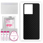 apgo Protective Skin Sticker for the back compatible with Infinix Zero Ultra 5G, Wrap Film, Foil, Vinyl - Pattern Carbon Black
