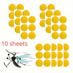 60 vnt. Vasariniai uodus atbaidantys lipdukai, Lauko neaustiniai lipdukai nuo uodų, Stovyklavimui, Kelionėms, Lipdukų nuo uodų naudojimui namuose 10 sheets (60PCS) geltona