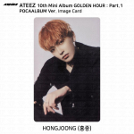 ATEEZ 10-asis mini albumas Golden Hour 1 dalis POCAALBUM Fotokortelė QR Vaizdo kortelė KPOP Hongjoong - Image Card