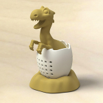 Dinozaurų arbatos virimo aparatas Silikoninis dinozaurų arbatos sietelis arbatos mai&scaron;elio arbatos rinkinys One Size žalia