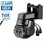 Nauja ES 6MP dvigubo objektyvo kamera HD 10x priartinimas lauko PTZ WIFI AI mobiliojo aptikimo intelektuali sekimo spalvų &scaron;viesa naktinio matymo stebėjimas Camera