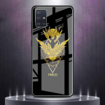 Grūdinto stiklo dėklas, skirtas Samsung Galaxy A51 A50 A71 A70 A31 A21s A52 A40 A30 M51 M31 A91 prabangus telefono dangtelis Saint Seiya logotipas Capa Samsung M30s