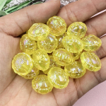 Namų reikmenys vakarėliams Akriliniai meilės auskarai Priedai Karoliukai Lai&scaron;kas RICH DIY 15,3 mm Skirtas pasidaryk pats Apyrankės karoliai Apvalūs papuo&scaron;alai 20ps geltona