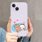 Mielas DUDU BUBU telefono dėklas, skirtas iPhone Mini 11 12 13 14 15 XPlus Pro Max SE XR permatomas apvalkalas iPhone13mini