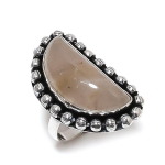 Golden Rutile Gemstone Handmade 925 Sterling Silver Jewelry Ring Size 8 t1p90