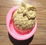Silikoninė pelėdos formos Sugarcraft Fondant muilo forma 3D pelėdos pyrago forma, skirta &bdquo;pasidaryk pats&ldquo; tortams dekoruoti kepimo formeles rožinė