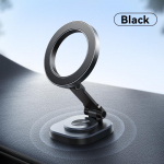 1vnt magnetinis automobilio laikiklis 24 stiprus magnetas 360&deg; besisukantis sulankstomas automobilinis telefono laikiklis Automobilinis laikiklis juoda