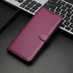 Magnetinis atverčiamas dangtelis su 3 kortelių lizdais nuotraukų rėmeliu ir grynųjų pinigų ki&scaron;eniniu PU odiniu piniginės dėklu, skirtu iPhone Samsung Xiaomi Redmi OPPO VIVO Xiaomi Poco M6 5G vyno raudonos spalvos