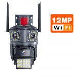 6K 12MP trijų ekranų 8 kartų priartinimo WiFi kamera 8MP 4K PTZ apsauga judesio aptikimas lauko IP vaizdo stebėjimas 6K 12MP No Card