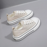 Pavasario Nauji Drobės Batai Moterims Studentės Dėvi Platforminius Laisvalaikio Batus Ins Madingi Sportbačiai Moterims 40 juoda