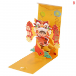 1 vnt. 2024 3D Kinijos drakonas Ilga sėkmė Pinigų mai&scaron;elis Raudonas vokas Hongbao Popieriniai vokai Pavasario festivalis Metų Raudonas vokas as the picture