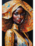 Abstraktus Afrikos juodaodės moters portretas 5D &bdquo;pasidaryk pats&ldquo; deimantinė tapyba menas kryželiu siuvinėjimas Afrikos mergaitės tapyba svetainės dekoracija Full Round 20x30CM