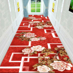 3D Stereoskopiniai Gėlių ir Žolės Koridoriaus Ilgi Kilimai Lengvos Prabangos Holo Kilimas Neslystantis Bėgimo Takelio Kilimas Pastoralinis Kelias Laiptų Kilimėlis W100*H200CM