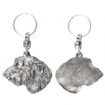 Irish Wolfhound I - Silver-plated dog pendant, handbag decoration, backpack pendant by Art-Dog brand sidabras