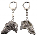 Deerhound, Scottish Deerhound - Silver-plated key ring with dog, handbag decoration, backpack pendant by Art-Dog brand sidabras