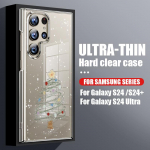 Cartoon Merry Christmas Pattern telefono dangtelis, skirtas Samsung S24 S23 S22 S21 Ultra A55 A54 A34 A35 A52 A14 Plonas skaidrus smūgiams atsparus skaidrus kietas kompiuterio dėklas Samsung S24