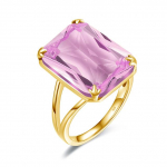 Klasikiniai akvamarino žiedai, i&scaron;kirpti žiedai moterims, paauksuoti brangakmeniai, senoviniai prabangūs vakarėlio dovanos moteri&scaron;ki puikūs papuo&scaron;alai 8