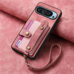 PU odinis kortelių lizdo stovo dėklas, skirtas &bdquo;Google Pixel 9 Pro XL 8A 7A 6 Pro&ldquo; piniginės kortelės laikiklis, atsparus smūgiams dangtelis, rie&scaron;o dirželio dirželis Goole Pixel 6 žalia