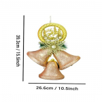 Kalėdinės eglutės dekoravimo elementai, siena, durys, dideli varpeliai, kalėdinės eglutės pakabinami papuo&scaron;imai