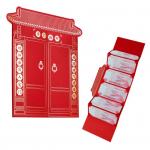 1 rinkinys su atviromis durimis sulankstomas raudonas vokas su lipniomis bronzuojančiomis porelėmis 6/10 lizdai 2024 Drakono metai Kinų Naujųjų metų pavasario &scaron;ventė Short