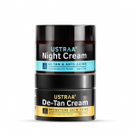 Ustraa De-Tan Face Cream For Men - 50g | Even Skin tone, Effective Tan Removal, Without Bleach & Night Cream - De-tan & Anti-aging - 50g