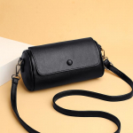 Naujas mažas &bdquo;Crossbody&ldquo; krep&scaron;ys, moteri&scaron;kas, madingas, universalus, cilindrinis pečių krep&scaron;ys. Vintage Bostono pagalvės dizaino vienspalvės paprastos rankinės 22x12x11cm raudona